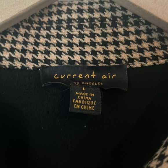Anthropologie x Current Air | Houndstooth Printed Shirt Jacket Brown/Black Large - Picture 7 of 11